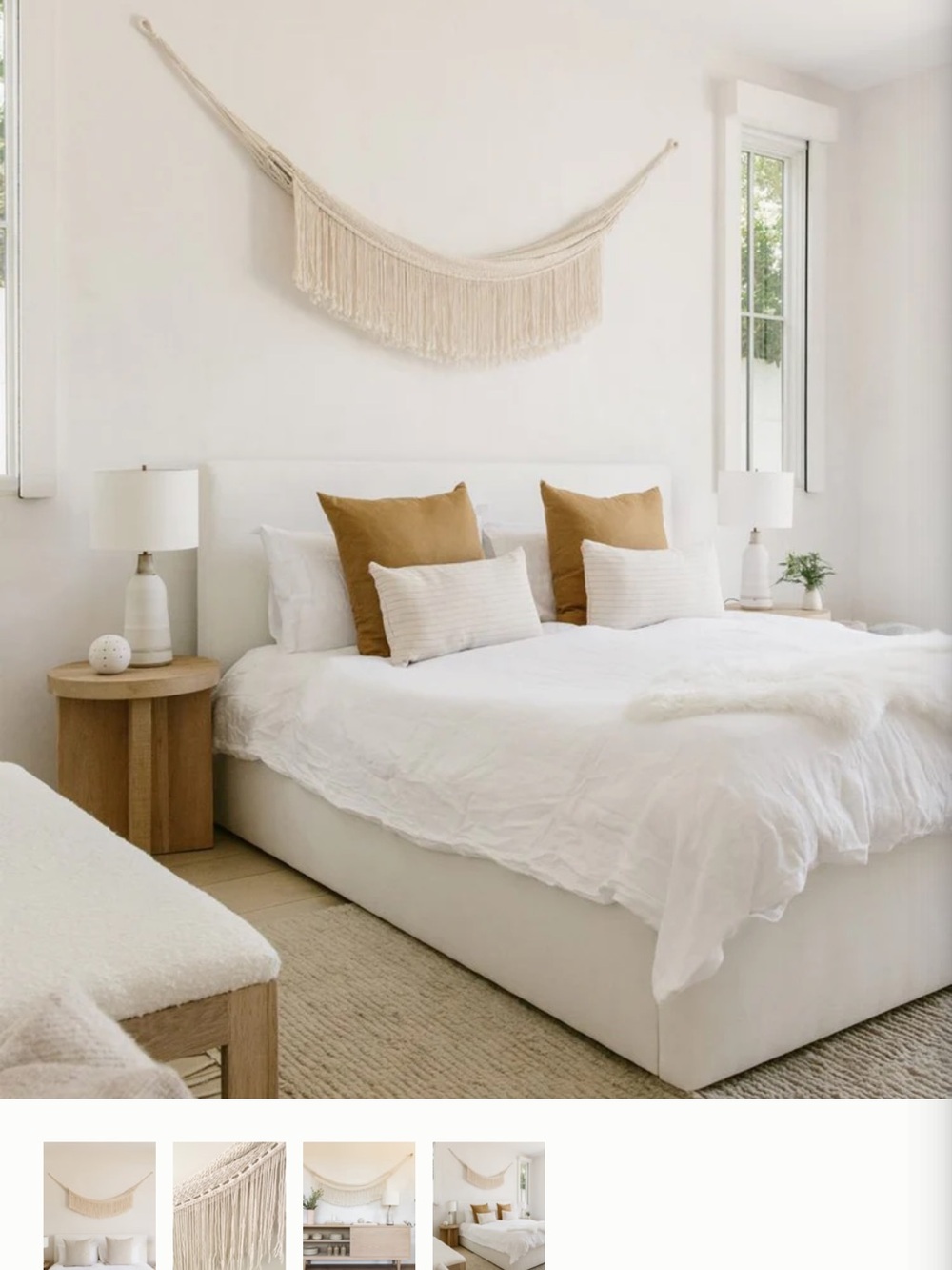 Jenni Kayne Home Natural Cream Macramé Wall Tapestry - Picture 3 of 3